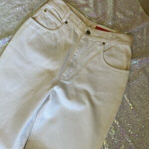 Lawman jeans color white slight yellowing on the waistband